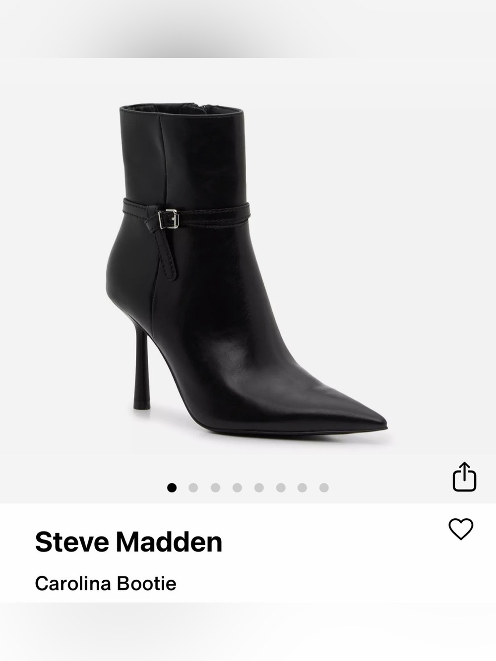 Steve Madden Black Pointed-Toe Stiletto Ankle Boot
